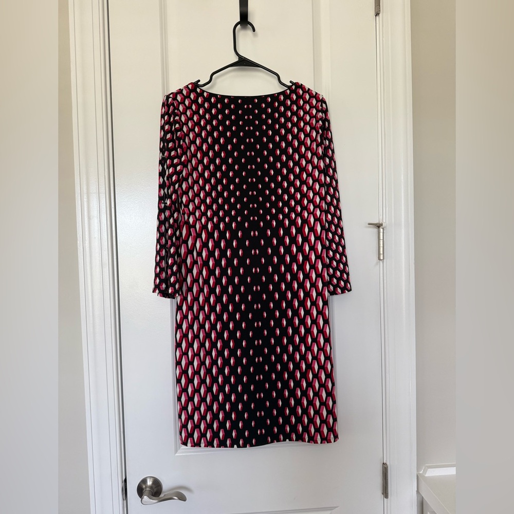White House Black Market Pink & Black Dress - Size Medium, Perfect Condition - Picture 2 of 9